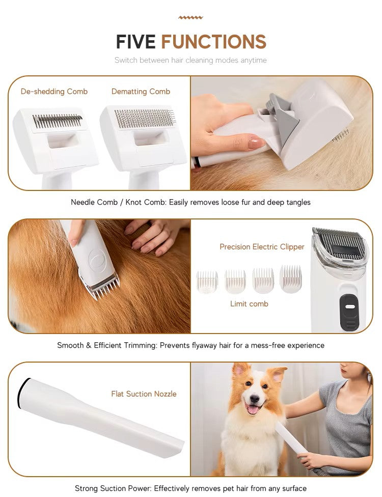 Milou & Lumi 5-in-1 Wireless Pet Grooming Kit