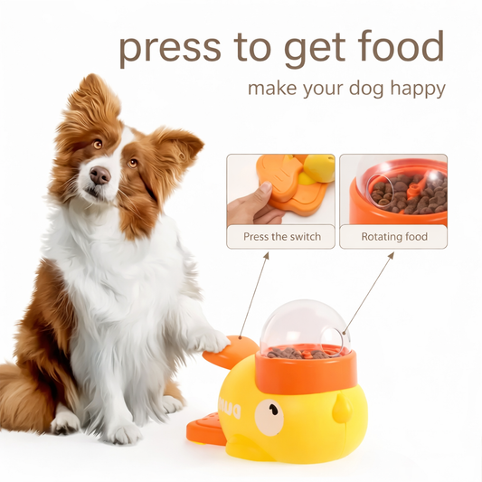 🐥 Quacky Buddy – 2‑in‑1 IQ Toy & Slow Feeder for Dogs & Cats