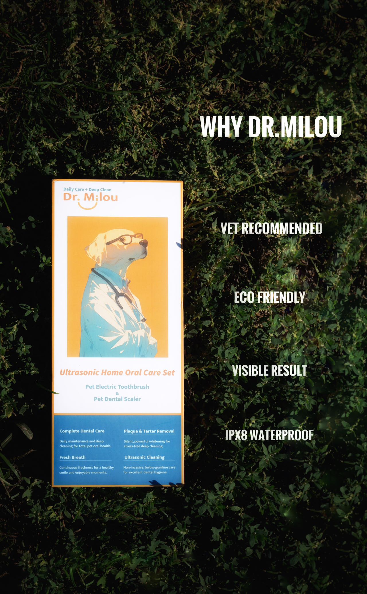 Dr. Milou Ultrasonic Home Pet Oral Care Set (100% Money Back Guarantee)