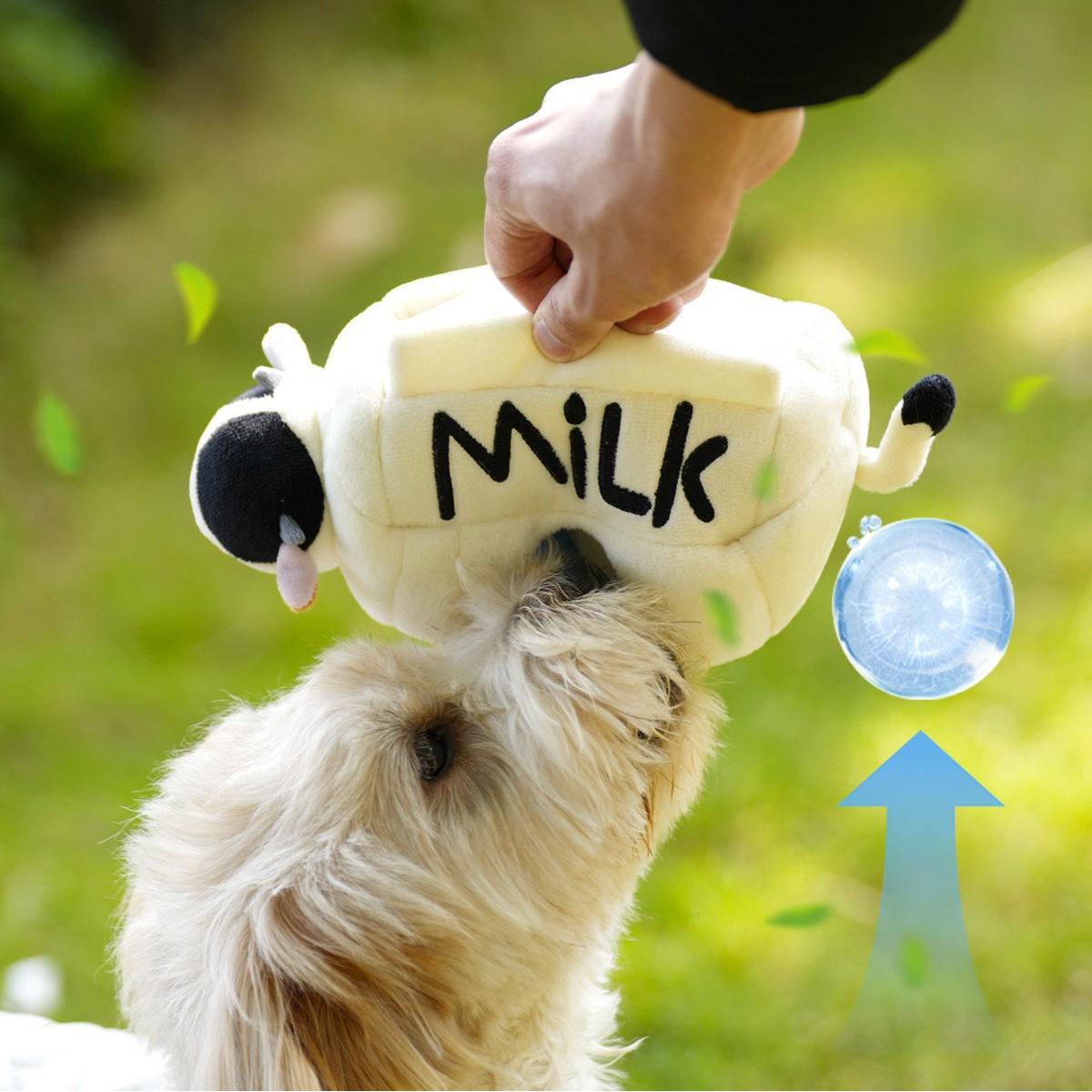 Milou & Lumi Pet Plush Chew Toy - Milk