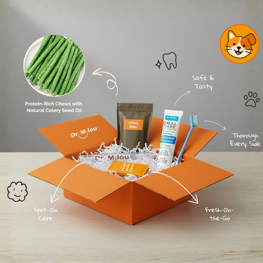 Dr. Milou Complete Brush Routine Pet Dental Care Kit