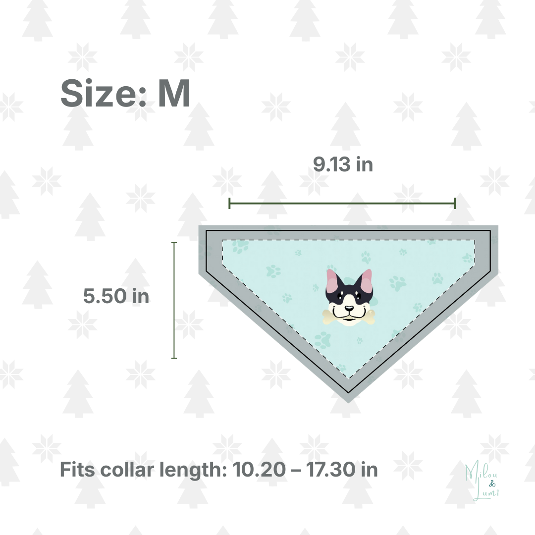 Holiday Clip-On Dog Bandana – Featuring Original Art by Akuorkor, Black Female Artist