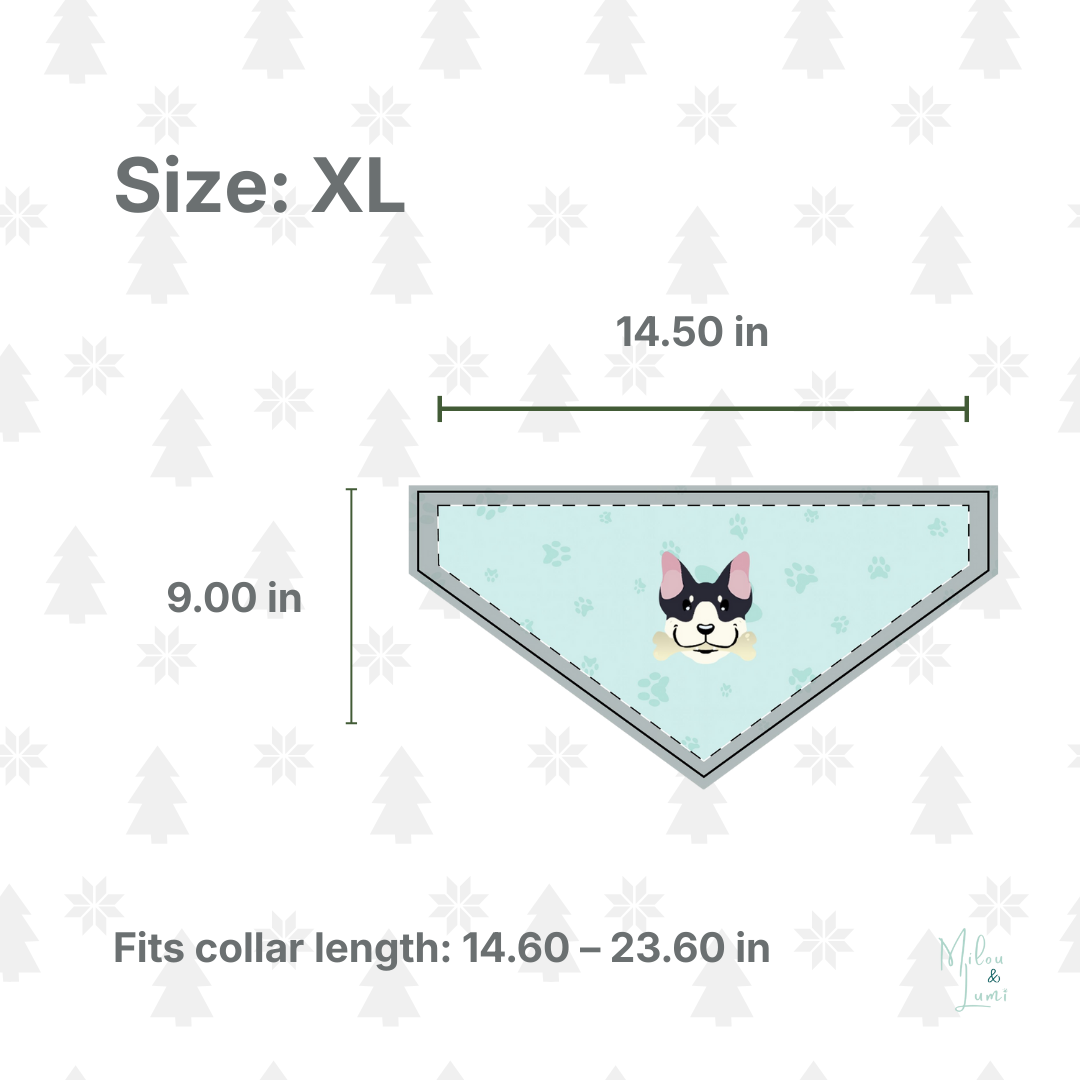 Holiday Clip-On Dog Bandana – Featuring Original Art by Akuorkor, Black Female Artist