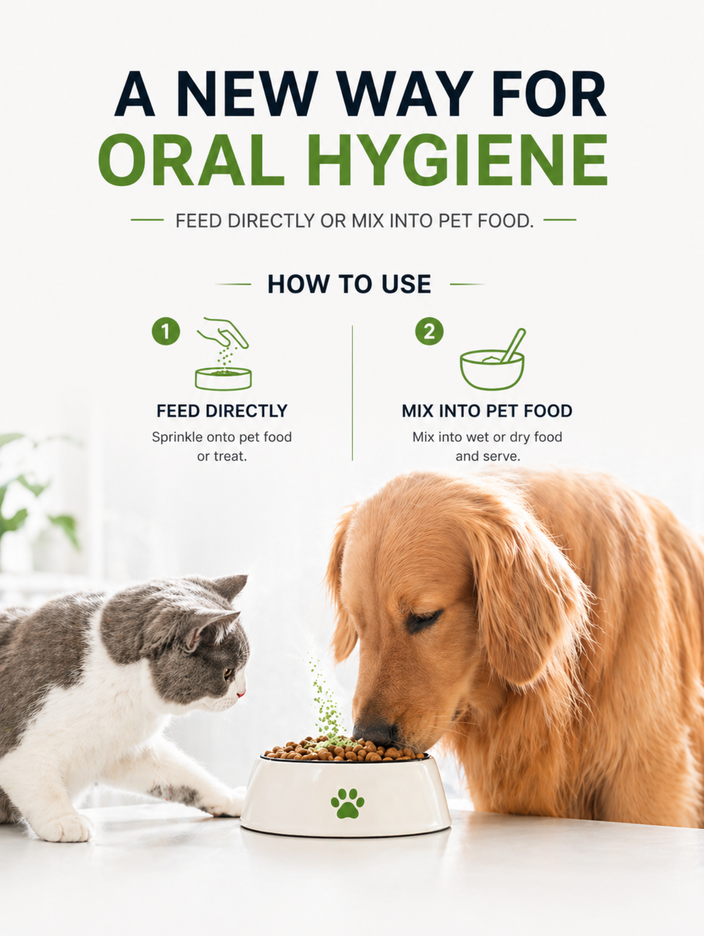 Dr. Milou Pet Dental Powder Sticks – Easy Daily Oral Care for Dogs & Cats 【No Brushing Needed】
