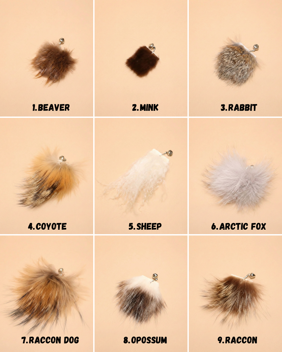 Enrichment Cat Teaser Wand Kit by Milou & Lumi — Includes Wand + Natural-Fur Attachments (9 Styles)