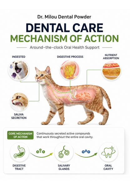 Dr. Milou Pet Dental Powder Sticks – Easy Daily Oral Care for Dogs & Cats 【No Brushing Needed】