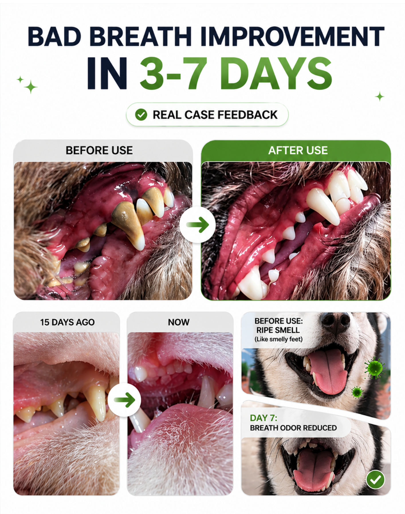 Dr. Milou Pet Dental Powder Sticks – Easy Daily Oral Care for Dogs & Cats 【No Brushing Needed】