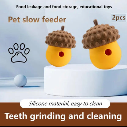 🍂 Forest Buddy Acorns - Slow Feeder Toy (2 Pack) by Milou & Lumi