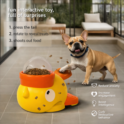 🐥 Quacky Buddy – 2‑in‑1 IQ Toy & Slow Feeder for Dogs & Cats