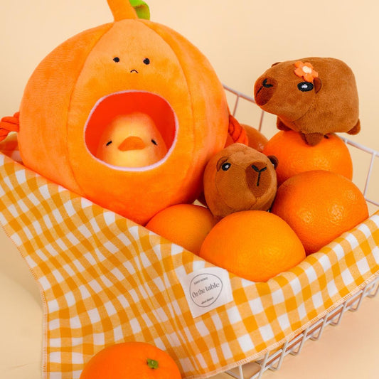 Milou & Lumi Pet Plush Chew Toy - Orange