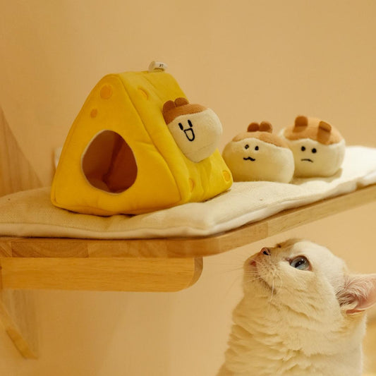 Milou & Lumi Pet Plush Chew Toy - Cheese