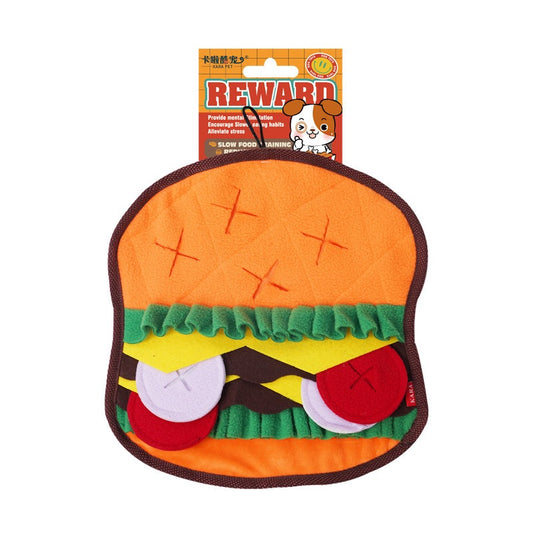 Milou & Lumi Pet Snuffle Mat Treat Hiding Toy - Hamburger