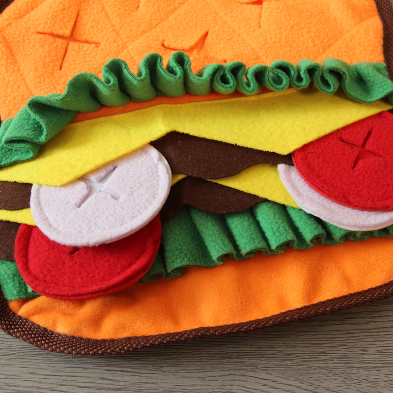 Milou & Lumi Pet Snuffle Mat Treat Hiding Toy - Hamburger