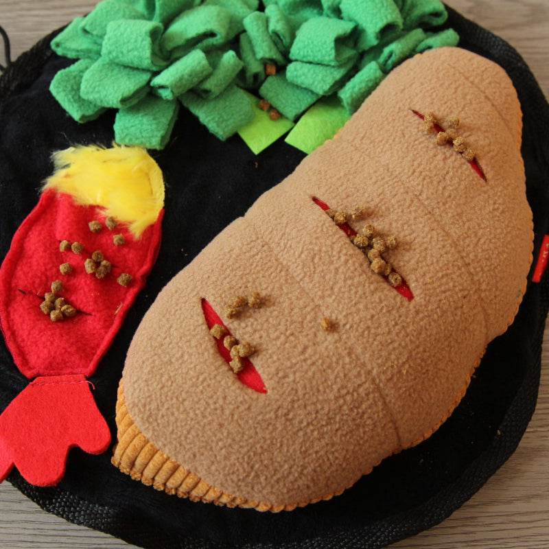 Milou & Lumi Pet Snuffle Mat Treat Hiding Toy - Steak