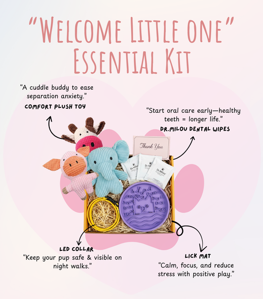🐶 Milou & Lumi “Welcome Little One” Essential Kit